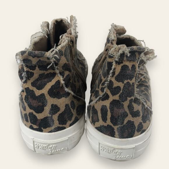 Gypsy Jazz Womens Leopard Print Zip Up Retro Fashion Sneakers Size 7 - Picture 4 of 10